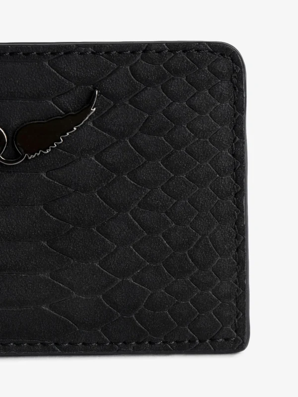 Zadig&Voltaire ZV Soft Savage Pass Card Case Black Shop
